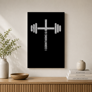 1 Corinthians 6:19 Fitness Christian Wall Art, Inspirational Scripture Poster - Format: Stretched Canvas