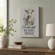 1 Samuel 1:27 For This Child We Prayed Christian Nursery Wall Art - Format: Stretched Canvas