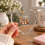 10 Years Of Driving Each Other Nuts Squirrel Couple Glass Ornament - Material: Heart Glass Ornament