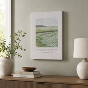 2 Timothy 1:7 Christian Wall Art, Floral Meadow Faith Scripture Poster - Format: Stretched Canvas