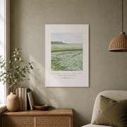 2 Timothy 1:7 Christian Wall Art, Floral Meadow Faith Scripture Poster - Format: Unframed Paper Poster