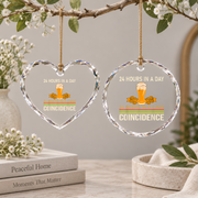 24 Beers Beer Lover Drinking Theme Glass Ornament - Material: Heart Glass Ornament