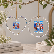 250 Years American 1776 USA Cat Patriotic 4th July Glass Ornament - Material: Heart Glass Ornament