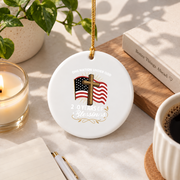 250 Years Of Blessings Christian Faith Glass Ornament - Material: Circle Ceramic Ornament