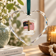 250 Years Of Blessings Christian Faith Glass Ornament - Material: Heart Glass Ornament