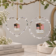 250 Years Of Blessings Christian Faith Glass Ornament - Material: Heart Glass Ornament