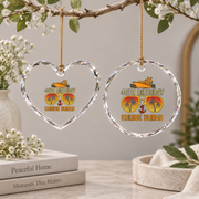40th Birthday Cruise Squad Party Vacation Gift Glass Ornament - Material: Heart Glass Ornament