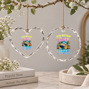 50th Birthday Cruise Squad Vacation Keepsake Glass Ornament - Material: Heart Glass Ornament