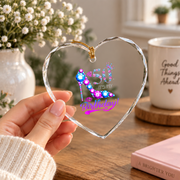 50th Birthday Party Gems High Heel Celebration Glass Ornament - Material: Heart Glass Ornament