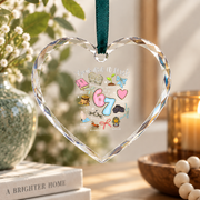 67 Six Seven God Did It First Faith Glass Ornament - Material: Heart Glass Ornament