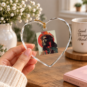 Abstract Jesus Christ Christian Art Glass Ornament - Material: Heart Glass Ornament