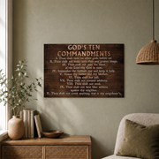 Abstract lion head, Bible verses, Inspirational quote, God's ten commandments - Jesus Landscape poster Prints, Christian Wall Art, UNFRAMED-16x24 - Format: Unframed Paper Poster