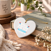 Acetaminophen Awareness Theme Ornament Glass Ornament - Material: Heart Ceramic Ornament