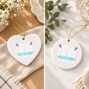Acetaminophen Awareness Theme Ornament Glass Ornament - Material: Heart Ceramic Ornament