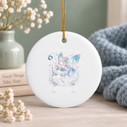 Aesthetic Goth Fairy Fairycore Creative Style Glass Ornament - Material: Circle Ceramic Ornament