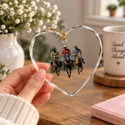 African American Cowboy Western Rodeo Style Glass Ornament - Material: Heart Glass Ornament