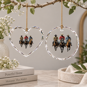 African American Cowboy Western Rodeo Style Glass Ornament - Material: Heart Glass Ornament