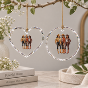 African American Cowgirl Texas Rodeo Celebration Glass Ornament - Material: Heart Glass Ornament