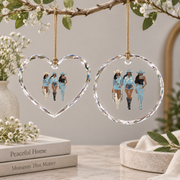 African American Cowgirl Western Country Glass Ornament - Material: Heart Glass Ornament