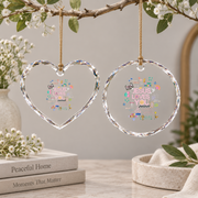 Amen Jesus Loves You Bible Glass Ornament - Material: Heart Glass Ornament
