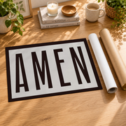 Amen Minimalist Landscape Print, Christian Quote Wall Art, Bible Verse Wall Art, Scripture Decor, Gift For Christian Men Wall Art, Modern Wall Decor, 24x36 UNFRAMED - Format: Rolled Canvas