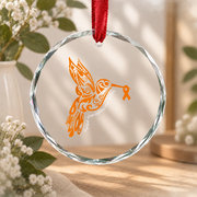 Amplified Musculoskeletal Pain Syndrome Awareness Ornament Glass Ornament - Material: Circle Glass Ornament