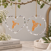 Amplified Musculoskeletal Pain Syndrome Awareness Ornament Glass Ornament - Material: Heart Glass Ornament