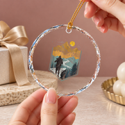 Another Half Mile Hiking Adventure Ceramic Ornament - Material: Circle Glass Ornament