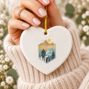 Another Half Mile Hiking Adventure Ceramic Ornament - Material: Heart Ceramic Ornament