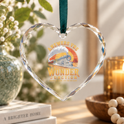 Answers VBS Christian Train Faith Glass Ornament - Material: Heart Glass Ornament