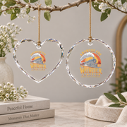 Answers VBS Christian Train Faith Glass Ornament - Material: Heart Glass Ornament