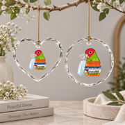 Antidepressant Red Masked Conure Parrot Glass Ornament - Material: Heart Glass Ornament