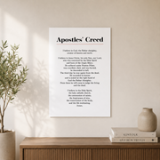 Apostles Creed Christian Wall Art, Traditional Scripture Faith Poster - Format: Unframed Paper Poster
