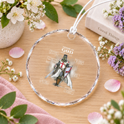 Armor Of God Bible Verse Gift Glass Ornament - Material: Circle Glass Ornament