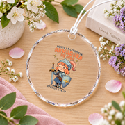 Armor Of God Christian Warrior Glass Ornament - Material: Circle Glass Ornament