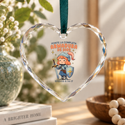 Armor Of God Christian Warrior Glass Ornament - Material: Heart Glass Ornament