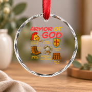 Armor Of God Ephesians Bible Glass Ornament - Material: Circle Glass Ornament