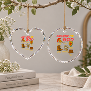 Armor Of God Ephesians Bible Glass Ornament - Material: Heart Glass Ornament