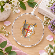 Armor Of God Religious Gift Glass Ornament - Material: Circle Glass Ornament