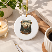 As The Deer Psalm 42:1 Bible Glass Ornament - Material: Circle Ceramic Ornament