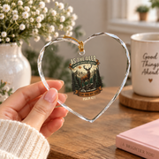 As The Deer Psalm 42:1 Bible Glass Ornament - Material: Heart Glass Ornament