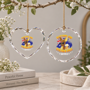 Australia Day Beer Lover Celebration Glass Ornament - Material: Heart Glass Ornament