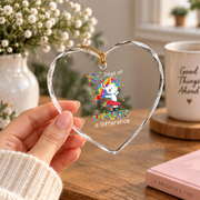 Autism Awareness Symbol Ornament Glass Ornament - Material: Heart Glass Ornament