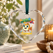 Autism Blue Tang Fish Awareness Ornament Glass Ornament - Material: Heart Glass Ornament