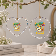 Autism Blue Tang Fish Awareness Ornament Glass Ornament - Material: Heart Glass Ornament