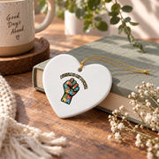 Autism Periodic Table Design Ornament Glass Ornament - Material: Heart Ceramic Ornament