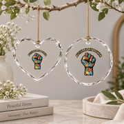 Autism Periodic Table Design Ornament Glass Ornament - Material: Heart Glass Ornament