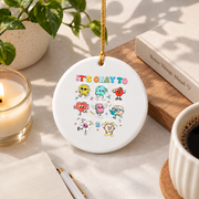 Autism Positive Message Ornament Glass Ornament - Material: Circle Ceramic Ornament