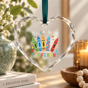 Autism Unique Identity Awareness Ornament Glass Ornament - Material: Heart Glass Ornament