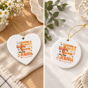 Autumn God's Beautiful Creation Glass Ornament - Material: Heart Ceramic Ornament